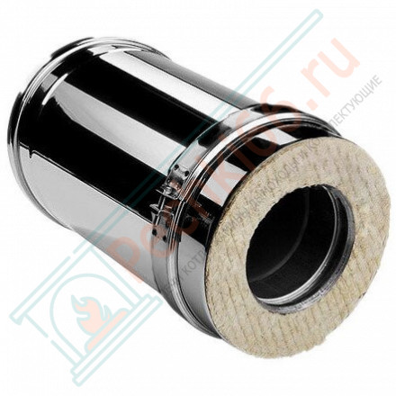 Сэндвич труба V50R с изол L=250 (AISI-321/0,5-ОЦИНК-RAL/0,5) d-200/300 (Вулкан)