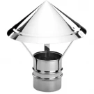 Зонт на трубу без изол (AISI-321/0,5мм) d-120 (Вулкан)