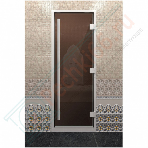 Стеклянная дверь DoorWood «Хамам Престиж Бронза» 200х80 см в Волгограде