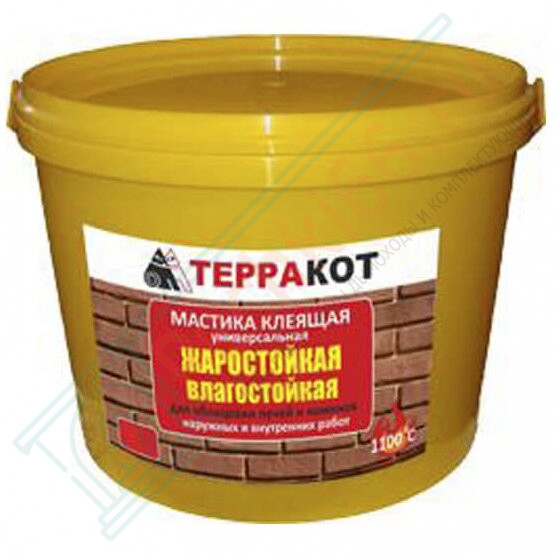 Мастика жаростойкая, универсальная "Терракот" 2,5 кг (Терракот) в Волгограде