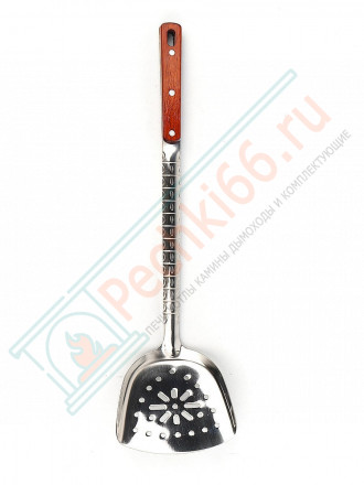 Лопатка для жарки перфорированная, с деревянной ручкой 45 см