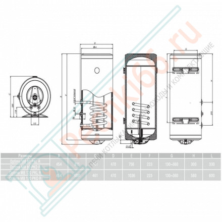 Бойлер косвенного нагрева Optima MB 120 pkd/pkl (Metalac)