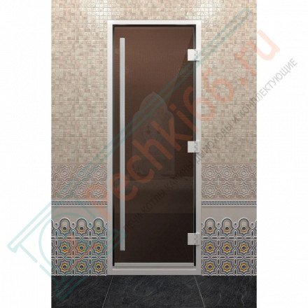 Стеклянная дверь DoorWood «Хамам Престиж Бронза» 190х70 см