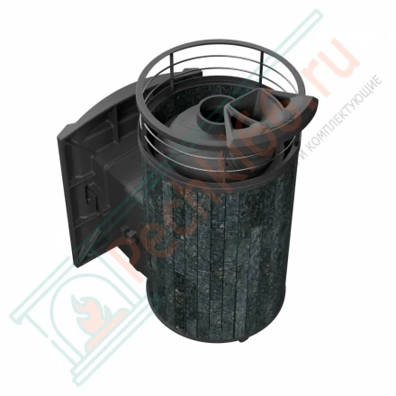 Печь банная Атмосфера L, пироксенит ламель+сетка с газовой горелкой 24 кВт (ProMetall) 20м3