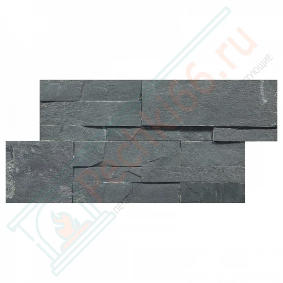 Плитка из камня Сланец чёрный 350 x 180 x 10-20 мм (0.378 м2 / 6 шт) в Волгограде