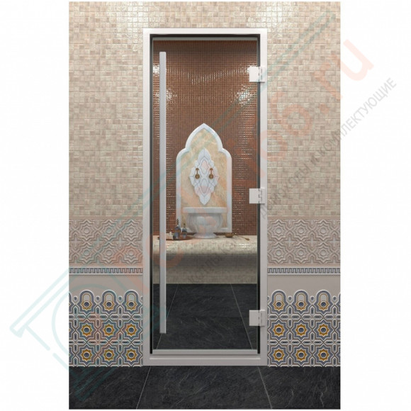 Стеклянная дверь DoorWood «Хамам Престиж прозрачное» 200х70 см в Волгограде