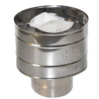 Оголовок с дефлектором (НЕРЖ-439/0,5-НЕРЖ-439/0,5) d-80/160 (УМК)