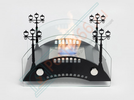 Биокамин Пушкинский мост M, чёрный (LuxFire)