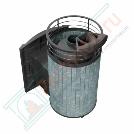 Печь банная Атмосфера L, талькохлорит ламель+сетка с газовой горелкой 24 кВт (ProMetall) 20м3