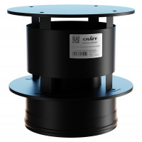 Оголовок с ветрозащитой (AISI-316L/0,8-430/ЭМАЛЬ) d-130/230 (Craft-HF-50BP)