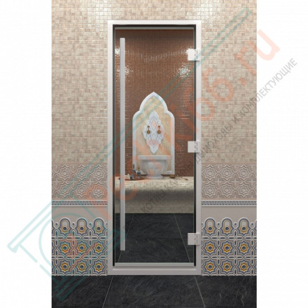 Стеклянная дверь DoorWood «Хамам Престиж прозрачное» 210х80 см
