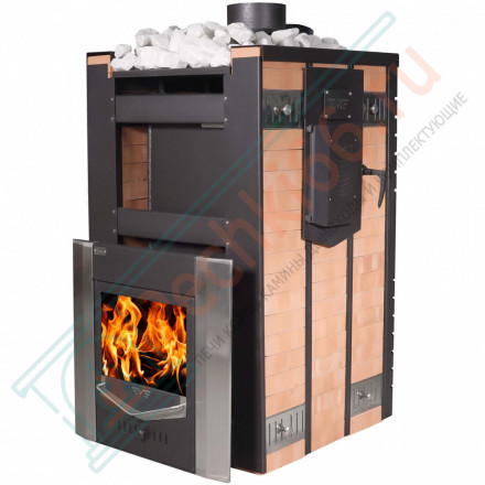 Печь для Русской бани МП-16 с парогенератором, в кирпичной облицовке (Тройка) до 16м3