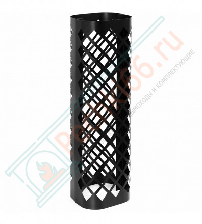 Сетка для камней на трубу "Ромб" Black L=0,9 м (Везувий)