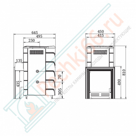 Газовая печь для бани Уренгой 2018 Inox БСЭ терракота (T.M.F)
