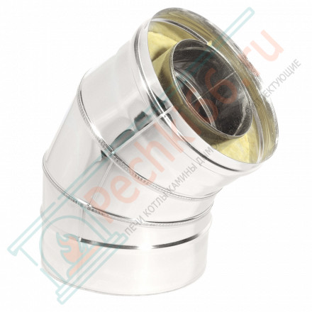 Отвод Термо 45° ОТ-Р (304-0.8/304) d-115/210 (ТиС Стандарт)