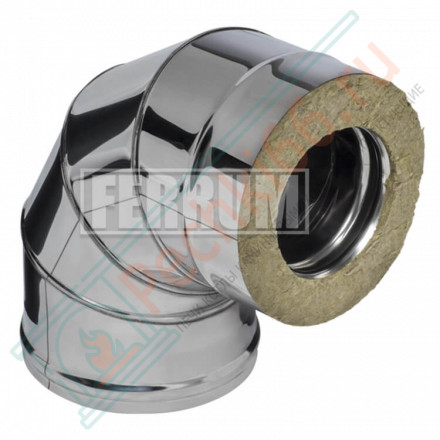 Сэндвич колено 90° (НЕРЖ-430/0,5-НЕРЖ-430/0,5) d-250/350 (Ferrum GS)