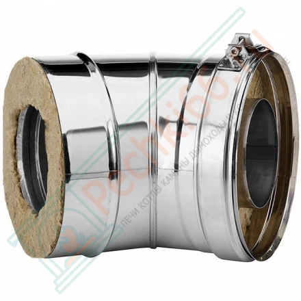 Отвод 15° V50R с изол (AISI-321/0,8-AISI-304/0,5) d-115/215 (Вулкан)