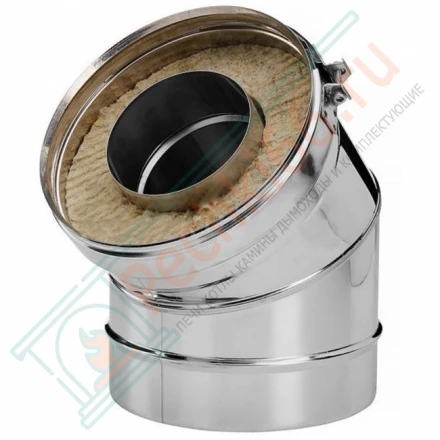 Отвод 15° V50R с изол (AISI-321/0,8-AISI-304/0,5) d-115/215 (Вулкан)