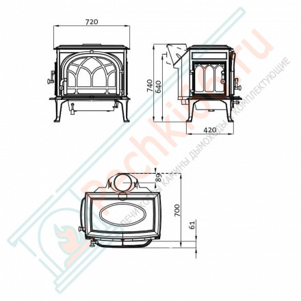 Чугунная печь F500 ECO SE BRM (Jotul)