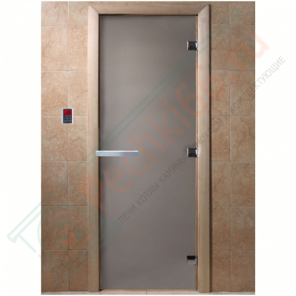 Дверь стеклянная для бани, сатин матовый, 2100х900 (DoorWood) в Волгограде