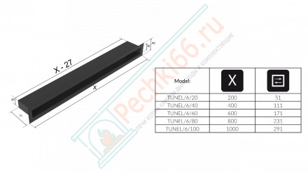 Каминная решётка белая Tunel/6/80/B (Kratki)