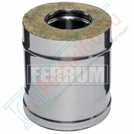 Сэндвич труба для дымохода L=0,25м (НЕРЖ-430/0,8-НЕРЖ-430/0,5) d-250/350 (Ferrum HF)