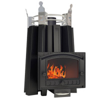 Банная печь Августа стронг с панорамным стеклом (Добросталь)