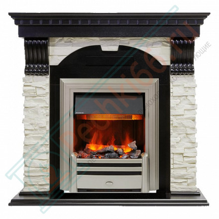Электрокаминокомплект Dublin - Венге / Сланец белый с очагом Chesford