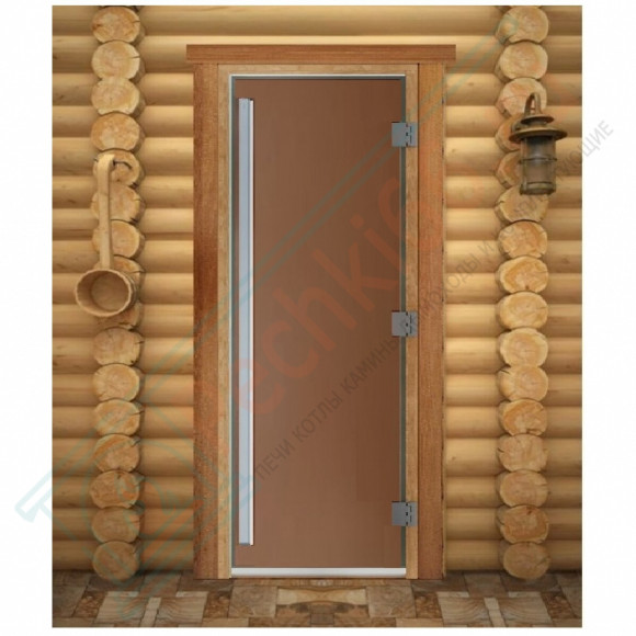 Стеклянная дверь для бани Престиж PRO, матовая бронза, 1900х700 (DoorWood) в Волгограде