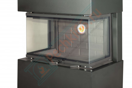 Камин Родос 800 слоновая кость черный шамот (ЭкоКамин)