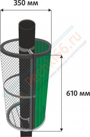 Сетка-каменка комбинированная ламель «Жадеит» наборный (ProMetall)