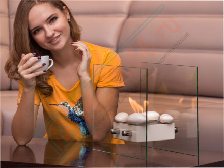 Биокамин София M, белый (LuxFire)