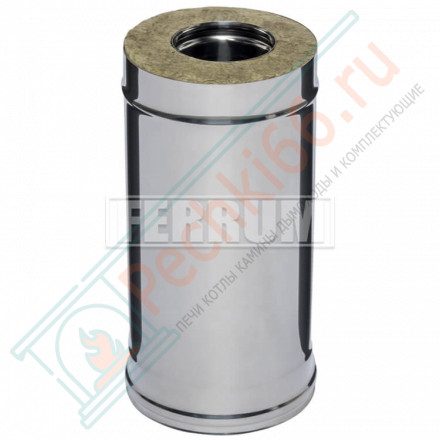 Сэндвич труба для дымохода L=0,5м (Aisi-304/0,8-НЕРЖ) d-150/210 (Ferrum Austenite HF)