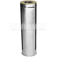 Сэндвич труба для дымохода L=1м (Aisi-304/0,8-НЕРЖ) d-150/210 (Ferrum Austenite HF)
