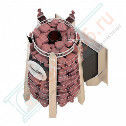 Банная печь Августа ПРОФИ с панорамным стеклом (Добросталь)