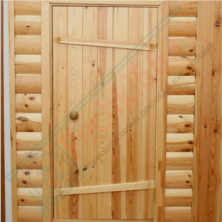 Входная деревянная дверь для бани 1750x750x40 сосна (Россия)