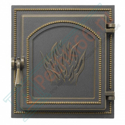 Дверца печная чугунная 271, бронза (Везувий)