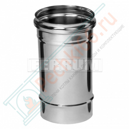Дымоход L=0,25м (НЕРЖ-430/0,8) d-115 (Ferrum HF)