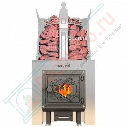 Банная печь Фредерика ПРОФИ со стеклом (Добросталь)