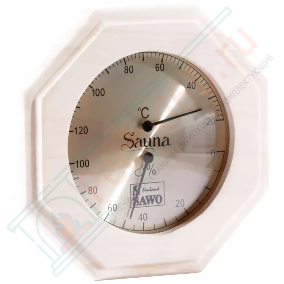 Термогигрометр восьмигранник 241-THA, осина (Sawo) в Волгограде