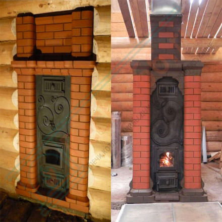 Банная печь № 03Р с подогревом предбанника (Тройка) до 36 м3