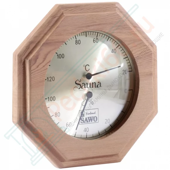 Термогигрометр восьмигранник 241-THD, кедр (Sawo) в Волгограде