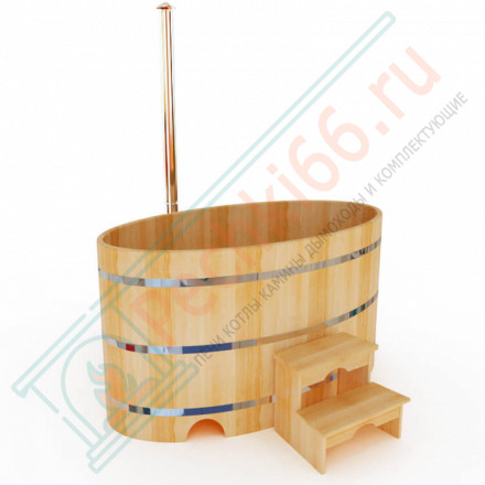 Японская баня Фурако овальная с внешней печкой 120х220х120 (НКЗ)