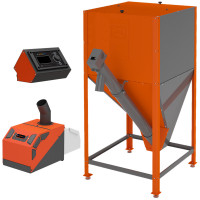 Пеллетная горелка 42 Комфорт (горелка+пу+механизм+напольный бункер) (Теплодар)