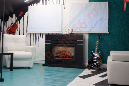 Каминокомплект Lindos - Алебастр с очагом Engine 56-600 BB