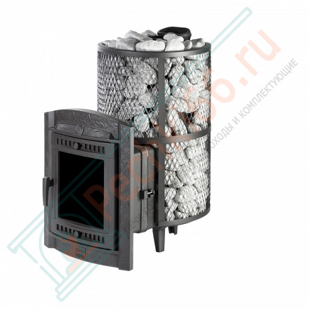Чугунная печь для бани Атмосфера XL (Про) нержавеющая сетка (ProMetall)
