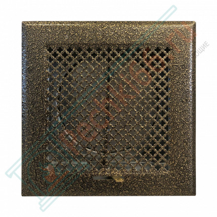 Каминная решетка с клапаном, 170х170-D125, бронза (Megaprom)