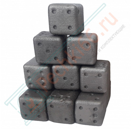 Комплект кубиков из нержавеющей стали для каменки, 12шт, 5.8 кг, AISI 430 (ТиС)
