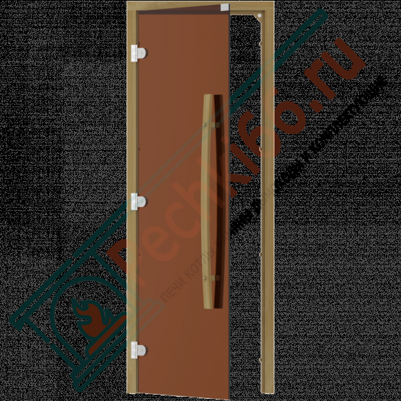 Дверь стеклянная для бани и сауны, бронза, коробка кедр 1900х700 (Sawo) 741-3SGD в Волгограде