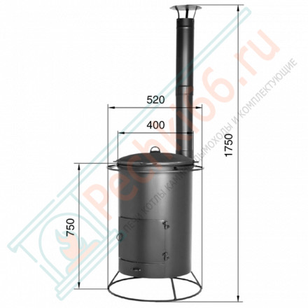 Печь под казан 12л. (Везувий)